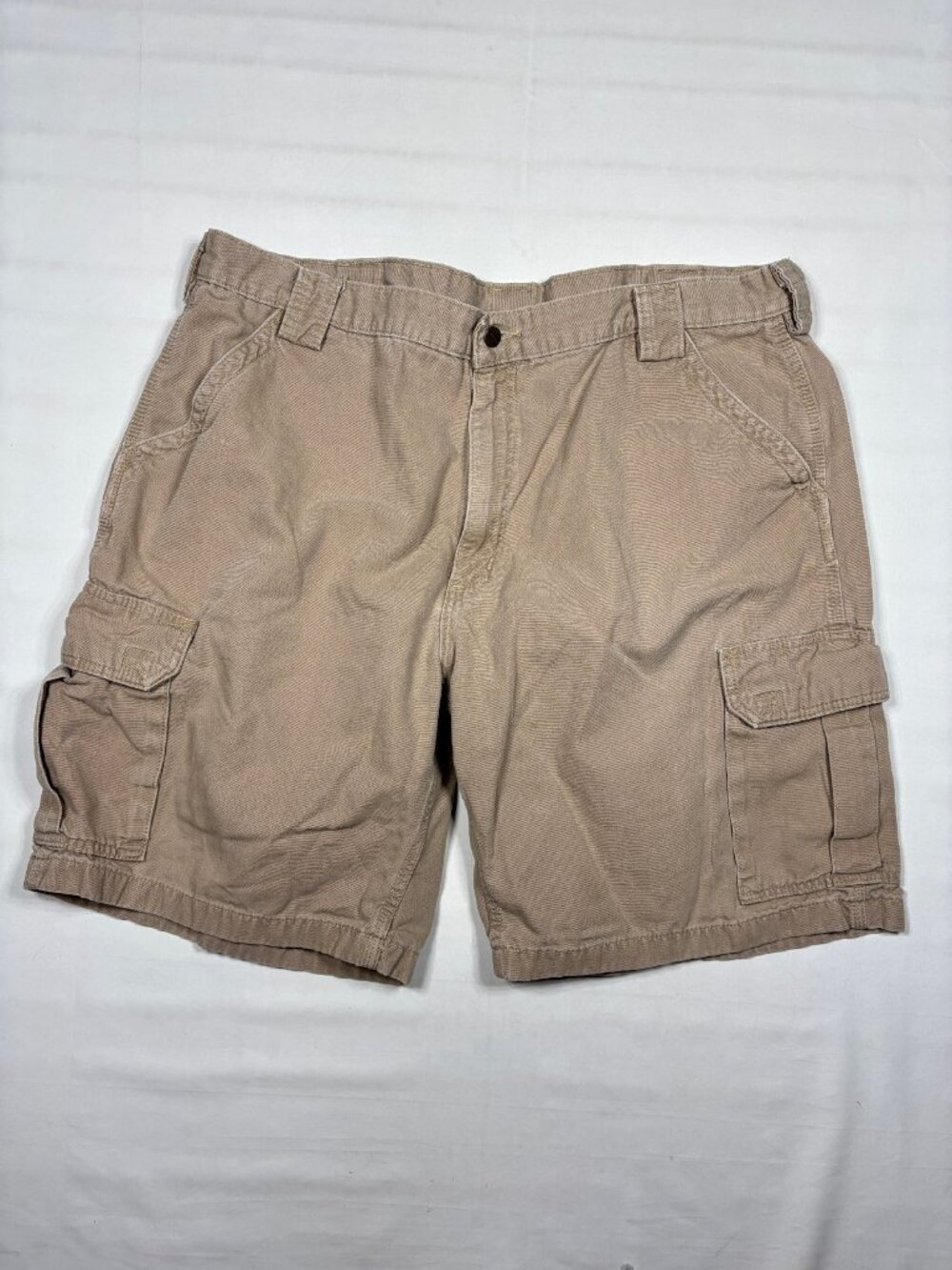 Carhartt B164 GKH Size 44 Tan Khaki Canvas Cargo Work Shorts 10" Inseam VTG Y2K